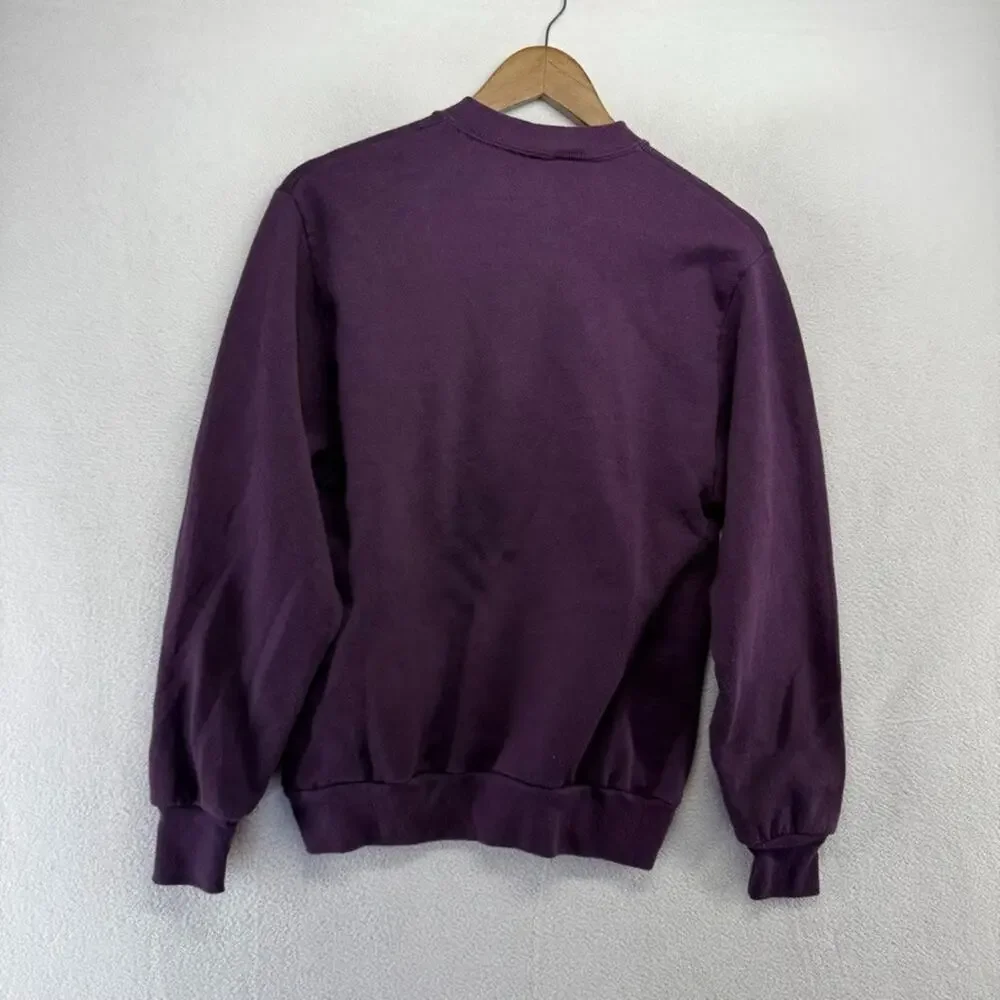 Vintage Lake Placid Sweatshirt Adult Small Purple Graphic Fall Grandma Bird USA